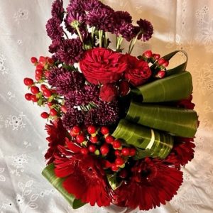 Red Roses Red Gerberas